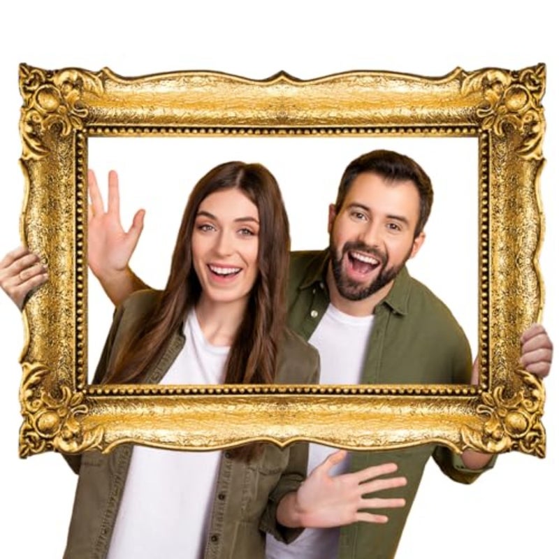 ترقية 32 × 24 بوصة كبيرة كشك الصور الدعائم إطار الصورة خمر إطار الصورة الأصدقاء صورة شخصية الدعائم لحفل زفاف المكسيك عيد ميلاد العازبة لوازم الحفلات - Image 1