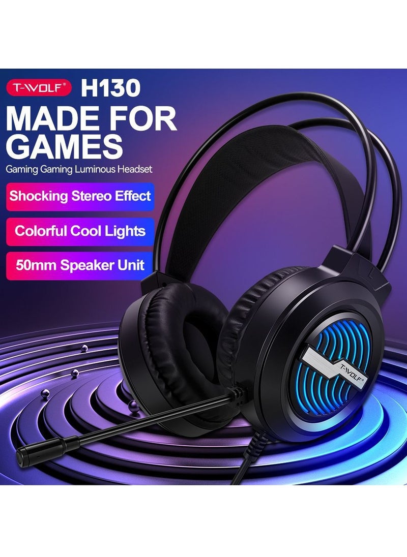 T-WOLF Luminous Wired Gaming Headset  - Image 3