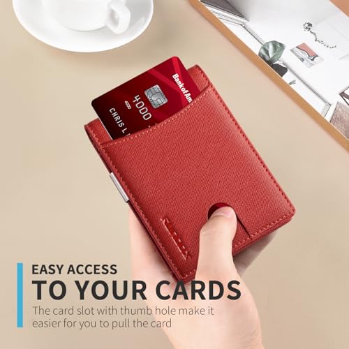 RUNBOX Money Clip Slim Wallets for Men RFID Blocking 11 Card Holder Minimalist Small Leather Bifold Men's Front Pocket Wallet Gift Box - Image 4