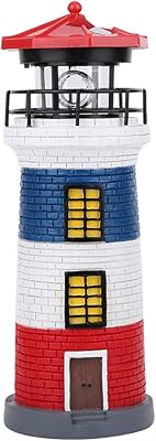 EECOO eecoo Solar Lighthouse Rotating LED Garden Light Outdoor Solar Light Decorative Landscape Lamp for Garden Yard Lawn  - Image 1
