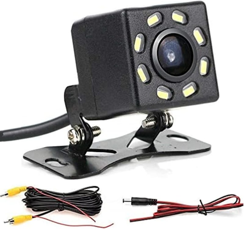 كاميرا خلفية للسيارة مزودة برؤية ليلية فائقة، مقاومة للماء بمعيار IP68، زاوية رؤية واسعة 170 درجة، 8 مصابيح LED للرؤية الليلية. - Image 2