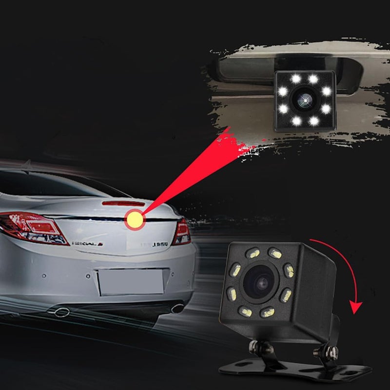 كاميرا خلفية للسيارة مزودة برؤية ليلية فائقة، مقاومة للماء بمعيار IP68، زاوية رؤية واسعة 170 درجة، 8 مصابيح LED للرؤية الليلية. - Image 4