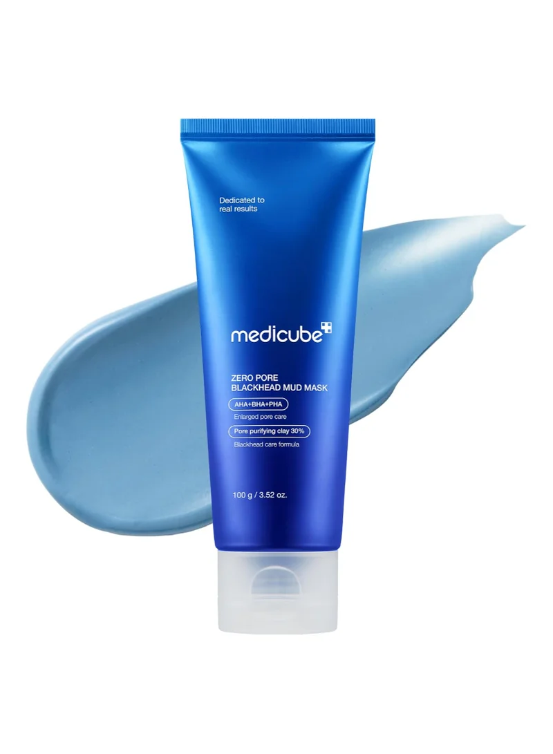 Medicube Medicube Zero Pore Blackhead Mud Facial Mask - Skin Cooling & Pore Tightening - 3 Minute Quick Dry Formula with AHA, BHA, PHA, and Pore-Purifying Clay - Korean Face Mask