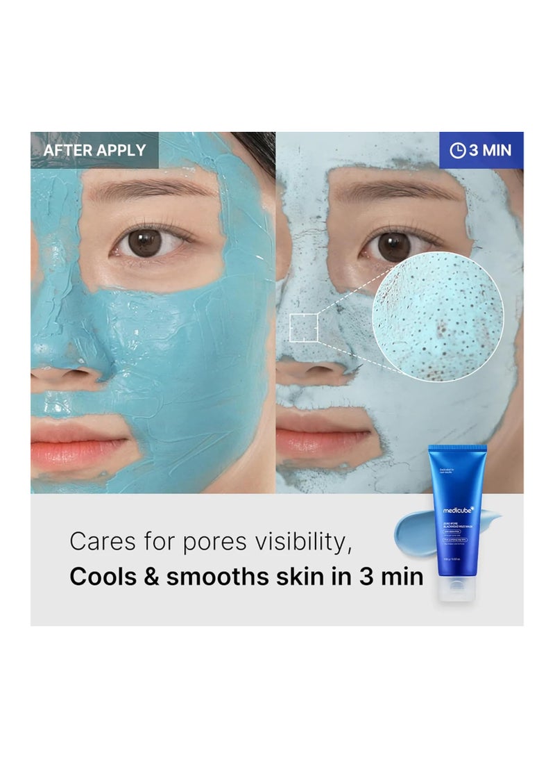 Medicube Zero Pore Blackhead Mud Facial Mask - Skin Cooling & Pore Tightening - 3 Minute Quick Dry Formula with AHA, BHA, PHA, and Pore-Purifying Clay - Korean Face Mask - Image 4