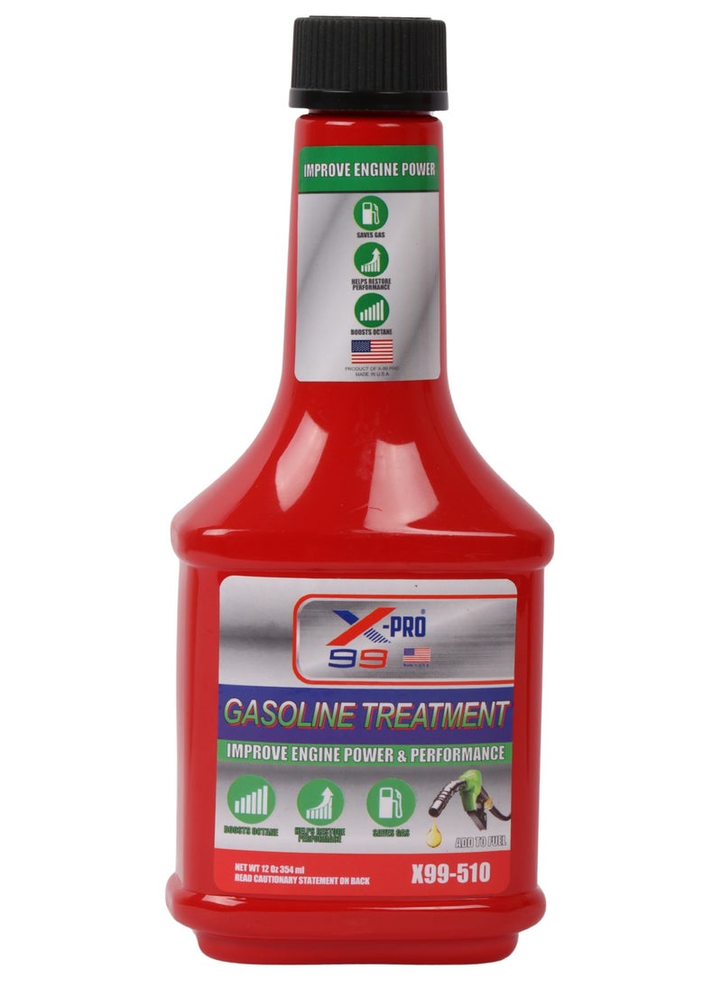 X-PRO - Octane Booster and Gasoline Fuel Injector Cleaner, Improves Fuel Efficiency, Engine Performance, and Increases Octane Level, 354 ml, Made in USA. - Image 1