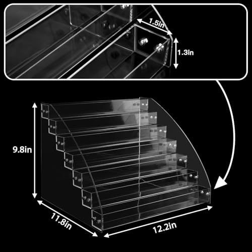 Homakover 7 Layers Acrylic Paint Organizer Paint Holder Perfect for Craft Hobby Paint Storage, Acrylic Paint Storage, Craft Paint Storage, Paint Rack for 2 oz Bottles, Hobby Paint Storage - Image 4