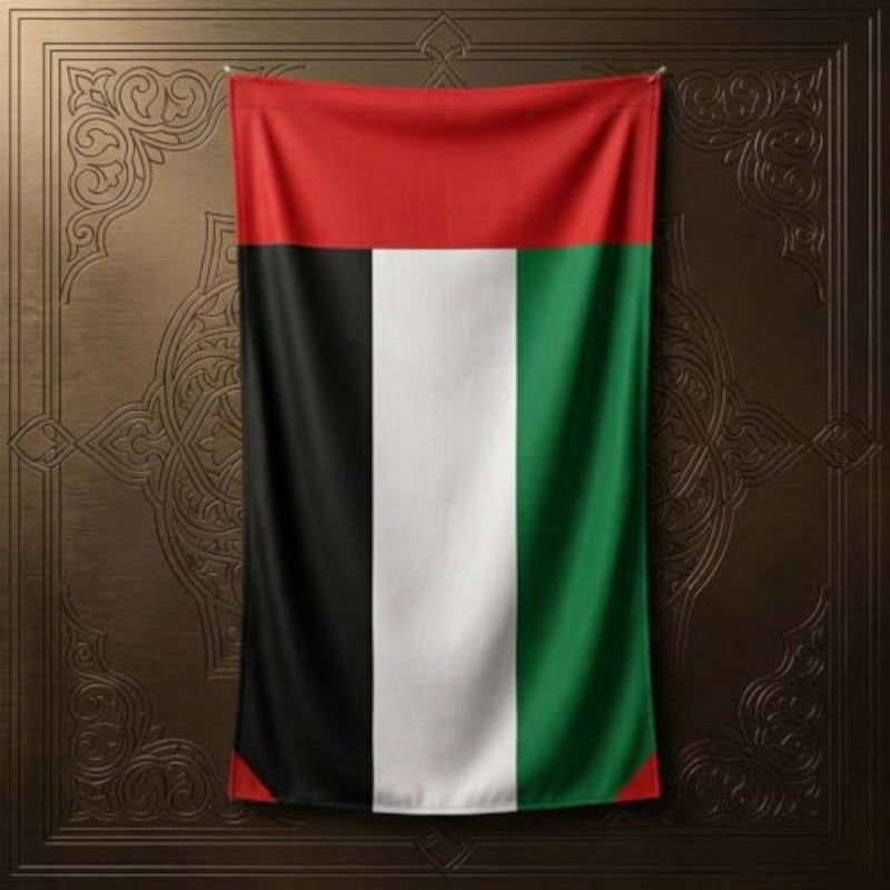 علم الإمارات العربية المتحدة كبير لليوم الوطني، 2 متر × 1 متر، جودة ممتازة للفيلا والمنزل - Image 5