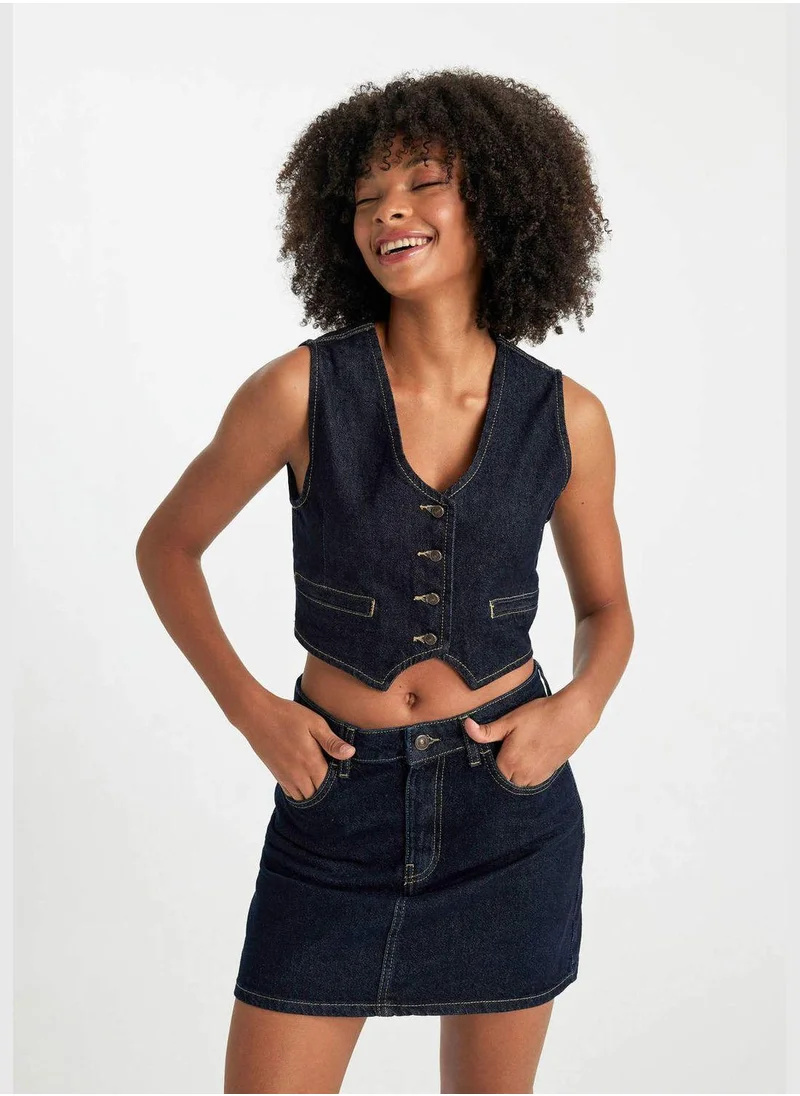 ديفاكتو Woman Denim Vest