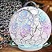 IFLOVE Bubble Machine for Kids Toddlers45360 Rotatable Spherical Bubble Maker Toy with LED LightRechargeable Bubble Blower for 3 4 5 Year OldWedding Party Easter Birthday Gifts Spherical White Crack - Image 2