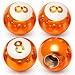 MEAJOO 4PCS 8 Ball Style Tire Valve Stem Caps Universal Copper Core Dustproof Tire Valve Stem Covers for Cars SUV Trucks Bikes Motorcycles BicyclesOrange - Image 2