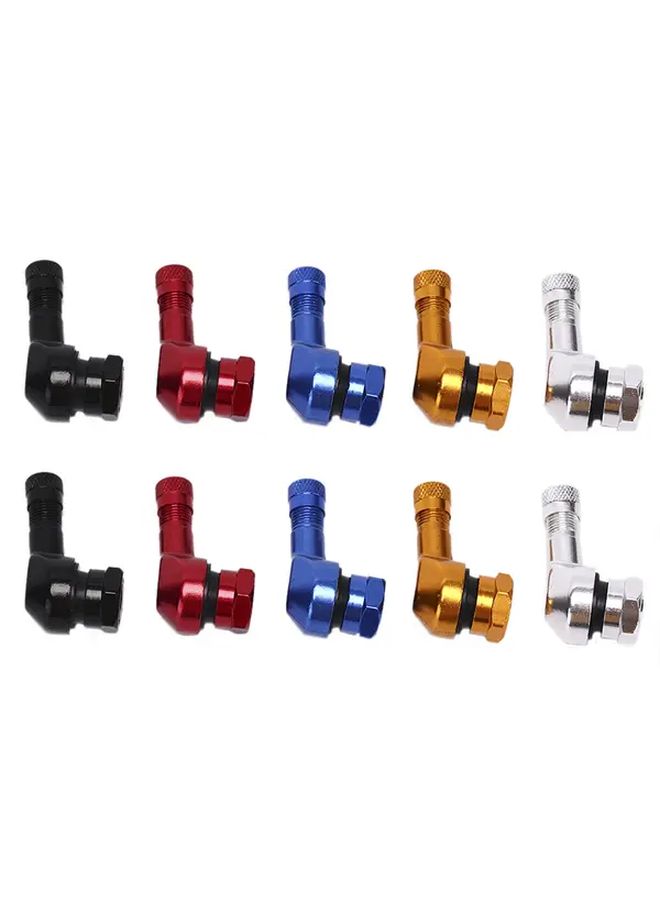 Golden Motorcycle Valve Stem 2pcs 90 Degree Bend Heavy Duty Aluminum Alloy Tire Replacement - Image 3