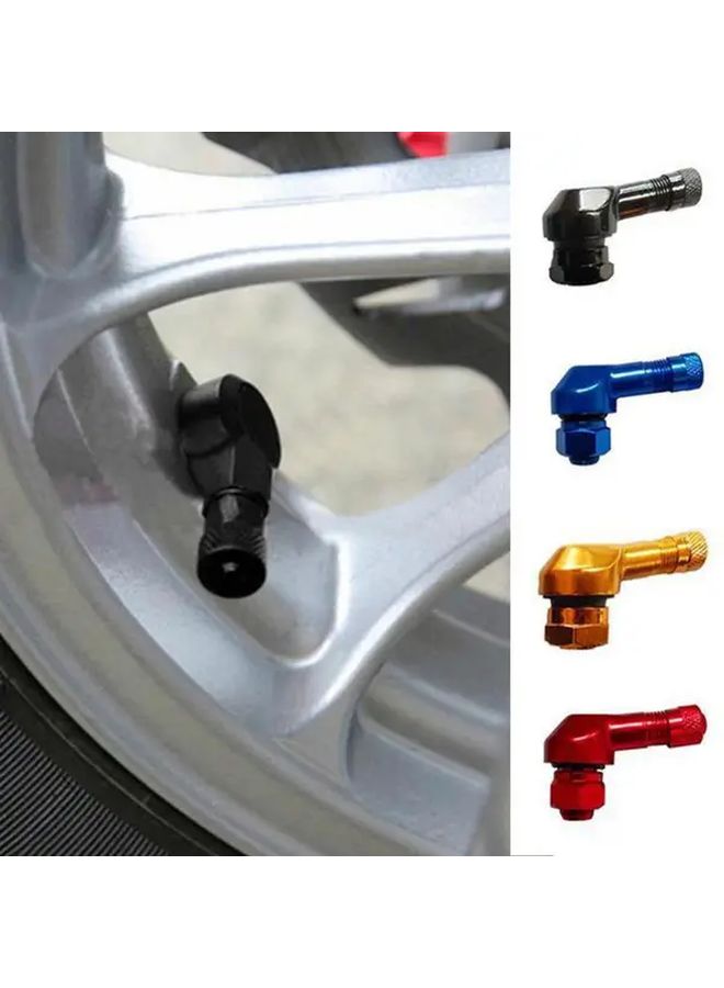 Golden Motorcycle Valve Stem 2pcs 90 Degree Bend Heavy Duty Aluminum Alloy Tire Replacement - Image 5