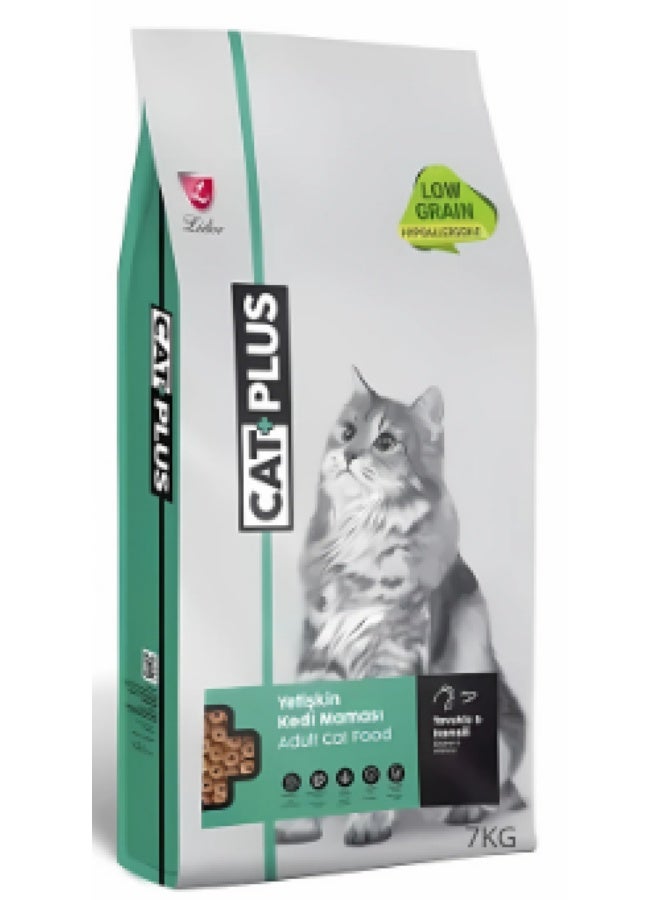 ليدير طعام القطط البالغة ليدر كات بلس بنكهة الدجاج والأنشوجة 7 كجم