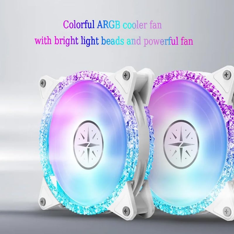 Eacam 120mm ARGB Case Fan Cooling PC Fans with Hydraulic Bearing Fan Speed: 900-1800 RPM Low Noise - Image 5