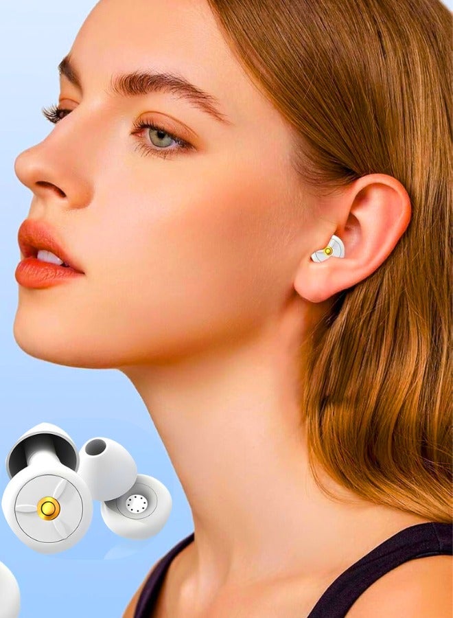 Chase Up Ear Plugs for Sleeping Noise Cancelling, Super Soft Reusable Hearing Protection Earplugs for Sleep, Deep Focus, Work, Study, Travel | 35dB - White - Image 3