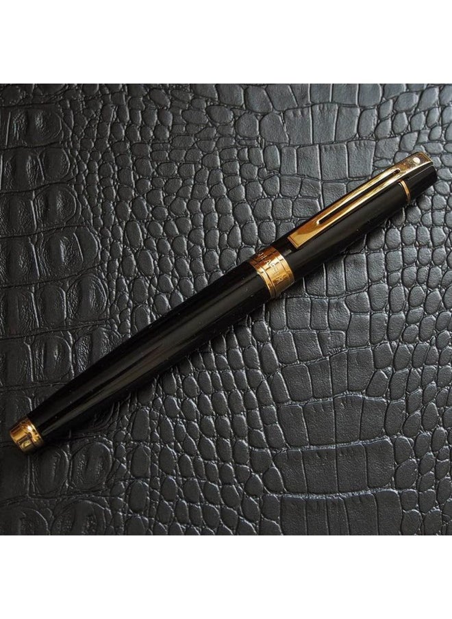 SHEAFFER - Sheaffer Gift 300 9325 Rollerball Pen Glossy Black with Gold Tone Trim | Premium Pen Gift Sets - Image 1