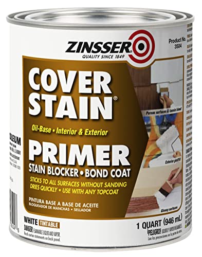 Zinsser qt Zinsser 03504 White Zinsser, Cover-Stain Oil-Based Stain Blocker, 450 VOC - Image 1