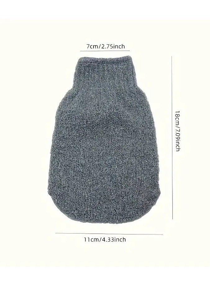 Goolsky قفازات استحمام مقشرة 1 قطعة، قفازات غسل ميت، قفازات استحمام مزدوجة الجوانب، للتدليك وتقشير الجسم، ملحقات استحمام مقشرة للجسم - Image 3