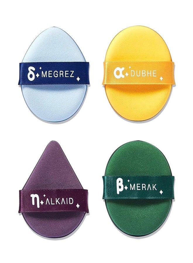 Gleva 4pcs Puff Soft Face Makeup Sponge, Loose powder Foundation Blending Sponges Set, Makeup Blender, Dual-Sided Design Contouring, Wet and Dry Tool, Reusable and Washable, (Round and Triangle) - Image 1