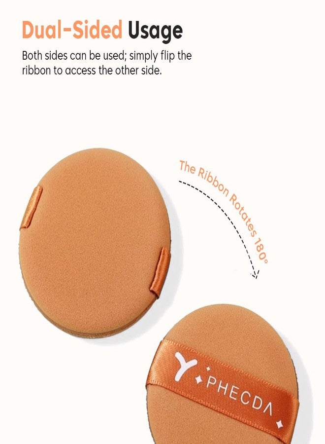 Gleva 4pcs Puff Soft Face Makeup Sponge, Loose powder Foundation Blending Sponges Set, Makeup Blender, Dual-Sided Design Contouring, Wet and Dry Tool, Reusable and Washable, (Round and Triangle) - Image 3