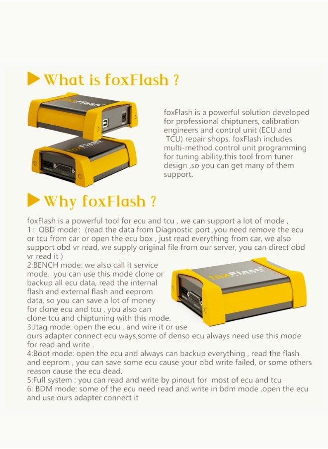 FoxFlash Automotive Super Strong ECM TCM Gearbox Read Write Clone Customize and Chip Tuning Tool Full Full Version Free Training Support Obd/Bench/Jtag/Boot/Bdm Mode  - Image 5
