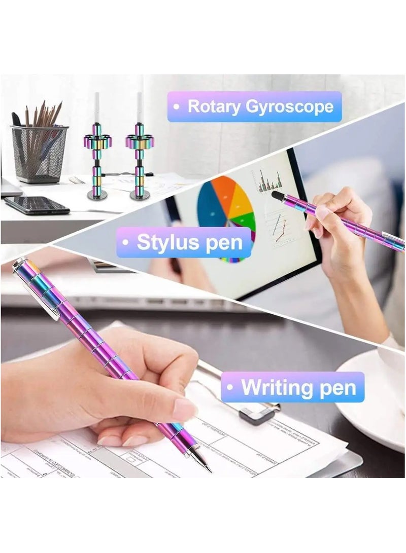MileMelo Toy Pen, Magnetic Fidget Pen – Stress Relief Metal Ballpoint Pen with Rotating Magnet, Multifunction Writing Tool, Decompression Gift (Colorful Set) - Image 4