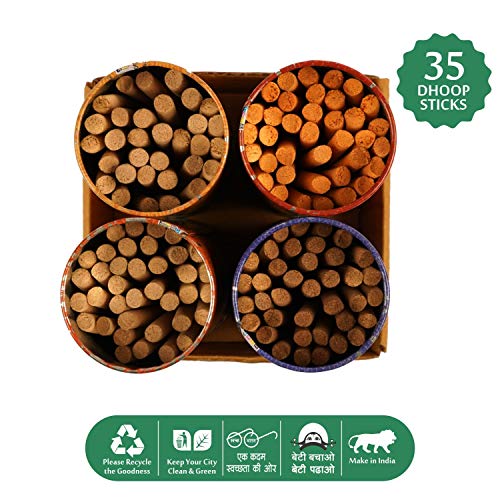 Anant Aromatic Feriha, Kasturi, Sandal, Fantasy Incense Dhoop Sticks Combo with Holder - Pack of 4 (35 Sticks Each) - Image 4