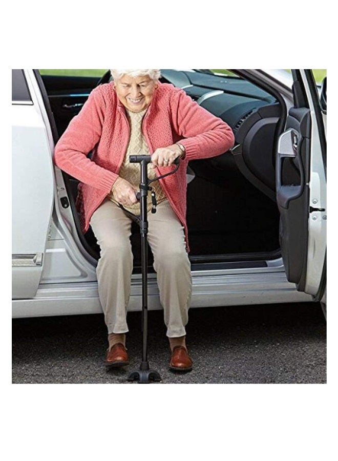 Walking stick crutch with stand and foldable flashlight - Image 2