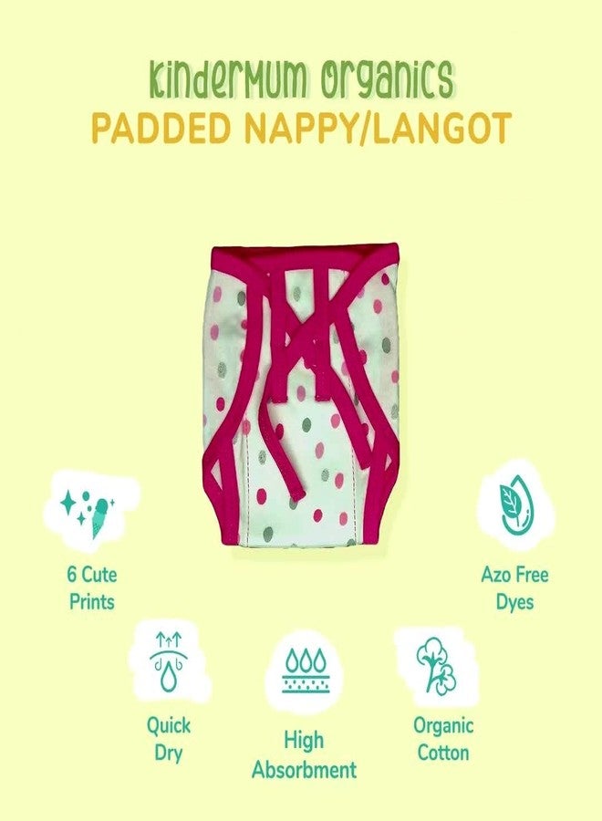 Kindermum Padded Nappies Langot Polka Combo Small 0-3 months Pack of 2 - Image 2