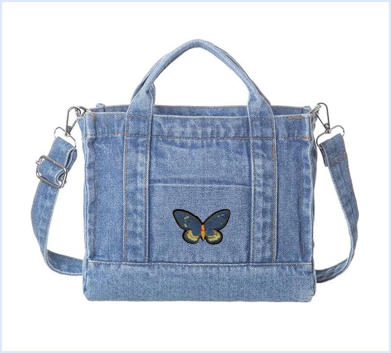 Generic Butterfly Applique Embroidered Iron-on & Sew-on Patch ; Size Small: 9.5cm x 6.5cm for Jackets, Bags, Caps, T-Shirts, Jeans, Outdoor Clothing (1 Piece). (Code: SBX-141)  - Image 5