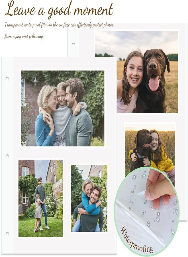 Dxmimer 11 x 9 Inch Photo Album Refill Pages,Album Pages for 3 Ring Binder, Self Adhesive Pages, for 2x3 4x6 5x7 8x10 Replacement Photo Album Sheets (20 Sheets / 40 Pages) - Image 5