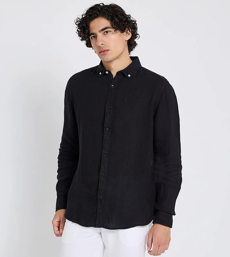 Ben Sherman Ben Sherman Men's Long Sleeve Solid Shirts