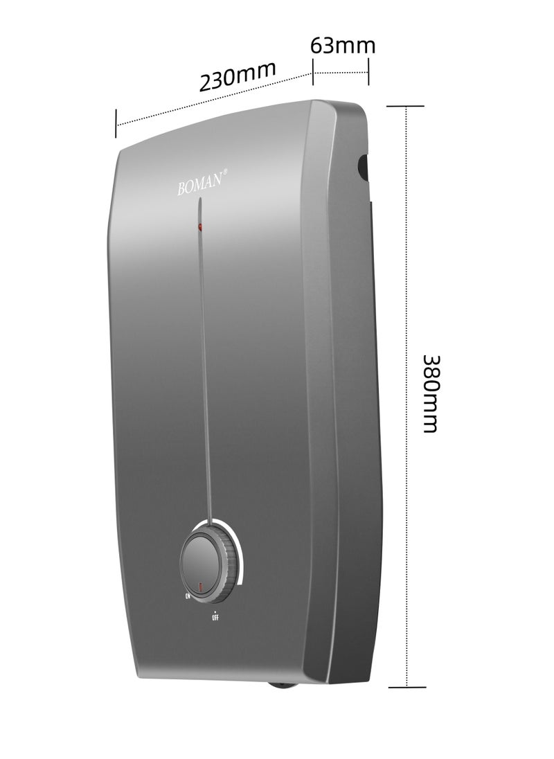 سخان مياه كهربائي فوري BOMAN GL7-11Grey 11kw موفر للطاقة (220-240 فولت) - بضمان بريم جروب