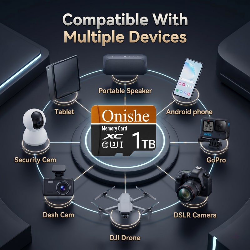 Onishe 1TB Flash Memory Card Card Class 10 Micro SD U3 4K Expansion TF Card High Speed for Camera/Gopro/Phone/Car Dashcam/Monitor/Drone/Computer/Tablet/PC - Image 5