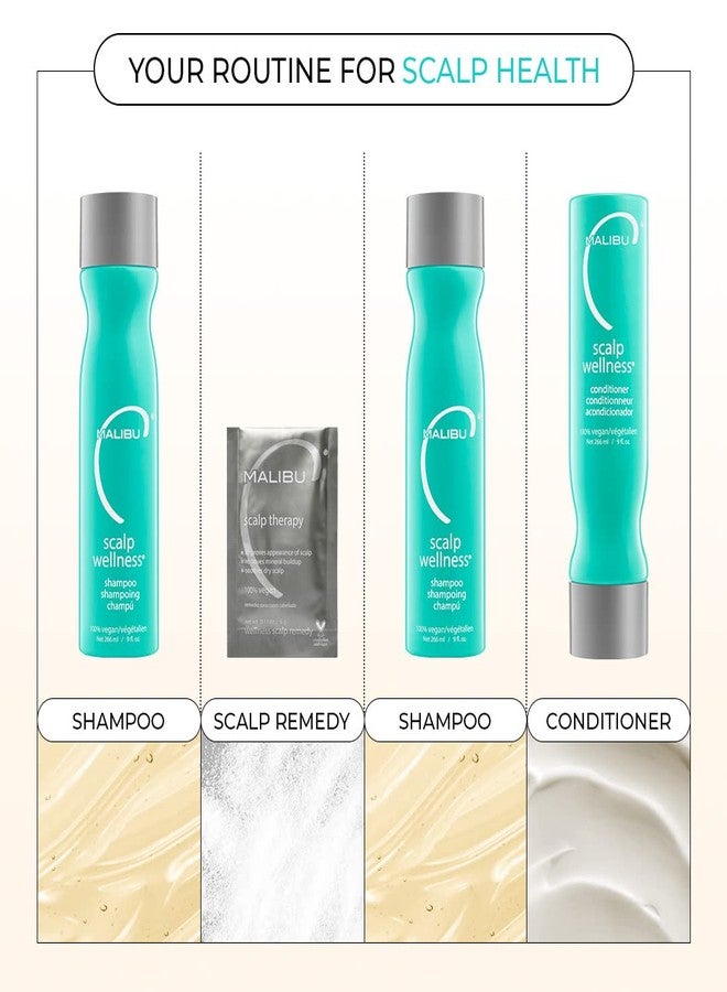 Malibu C Scalp Wellness Shampoo and Conditioner Set (9 oz) - Nourishing and Restorative Scalp Care for All Hair Types - Gentle Enough for Daily Use - Formulated with Plant Proteins and Vitamin C - Image 3
