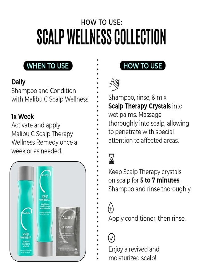 Malibu C Scalp Wellness Shampoo and Conditioner Set (9 oz) - Nourishing and Restorative Scalp Care for All Hair Types - Gentle Enough for Daily Use - Formulated with Plant Proteins and Vitamin C - Image 5