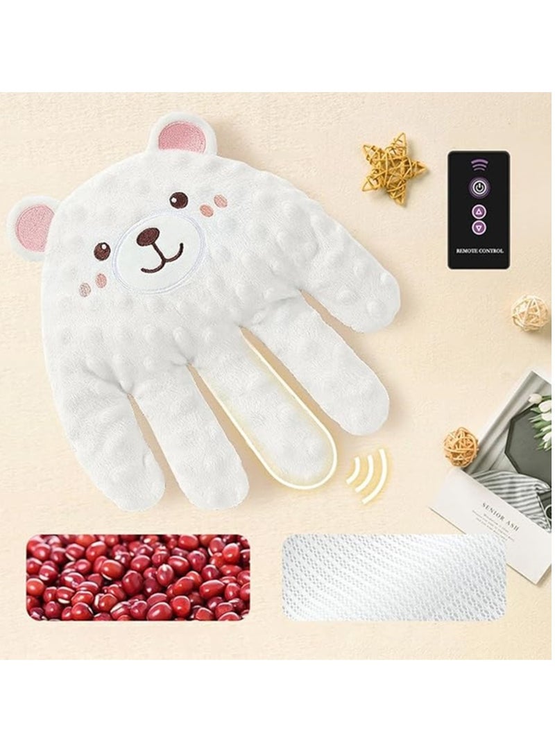 Baby Sleeping Palm, Automatic Cotton Fabric Baby Patting Hand With Remote Control, Heatable Natural Red Bean Core Cartoon Shape Electric Baby Soothing Palm - Image 2