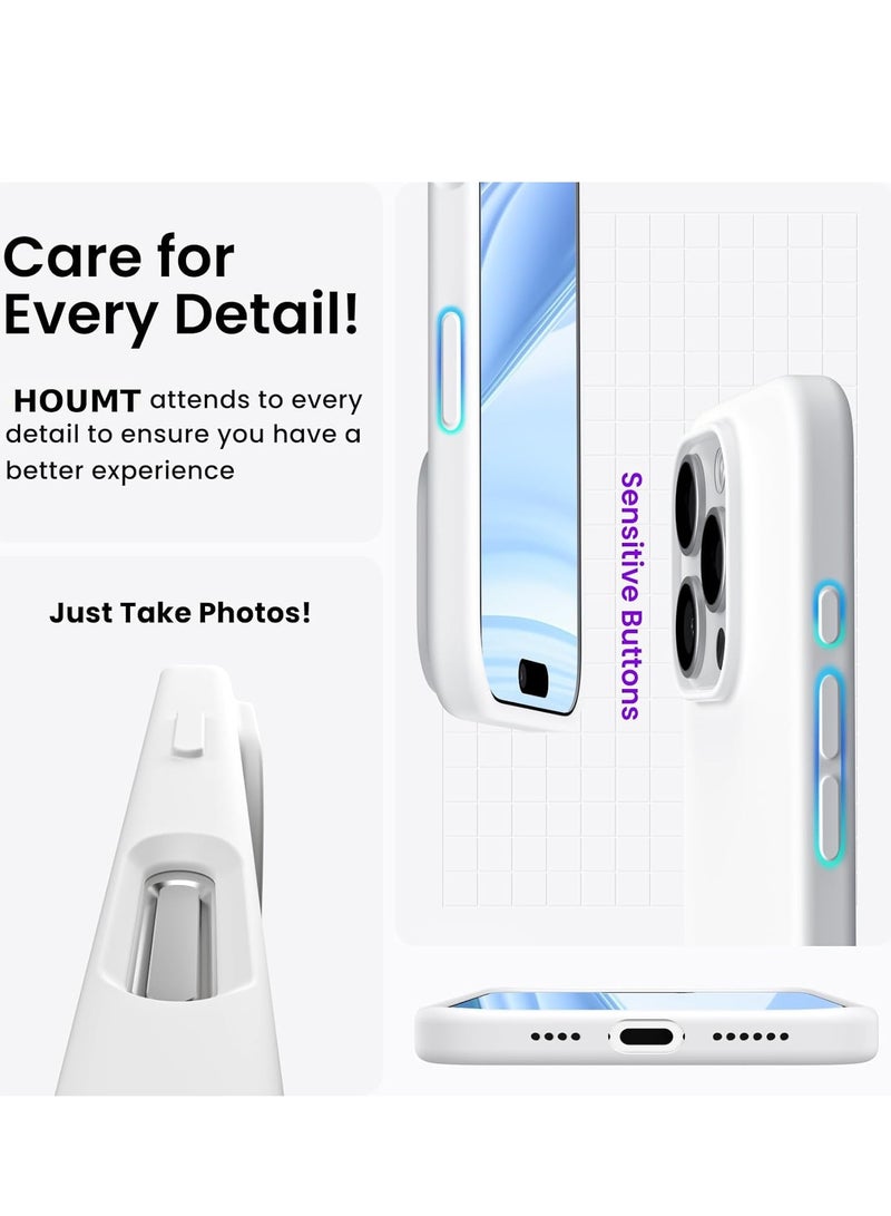 iPhone 16 Pro Max White Liquid Silicone Case - Soft Shockproof TPU Protection - Image 5