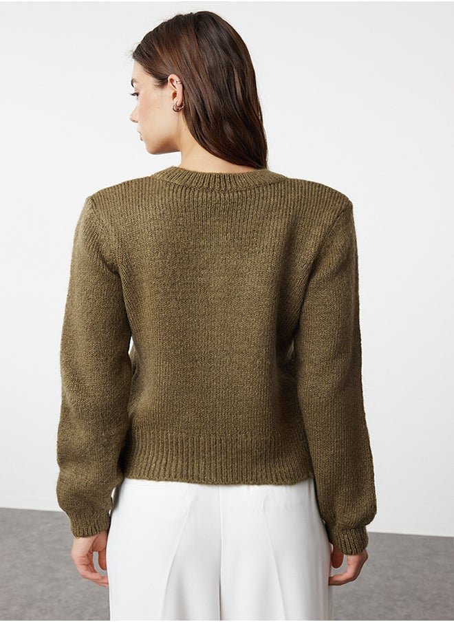 Khaki Soft Textured Jewel Buttoned Knitwear Cardigan TWOAW21HI0034 - pzsku/ZAC1971E0CC07E16D6F56Z/45/_/1730940973/9f87b823-5bd2-4b6b-a02a-b7479497ef3a