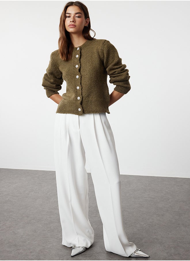 Khaki Soft Textured Jewel Buttoned Knitwear Cardigan TWOAW21HI0034 - pzsku/ZAC1971E0CC07E16D6F56Z/45/_/1730941003/9758e126-32a4-4166-a025-072aa21b2c49