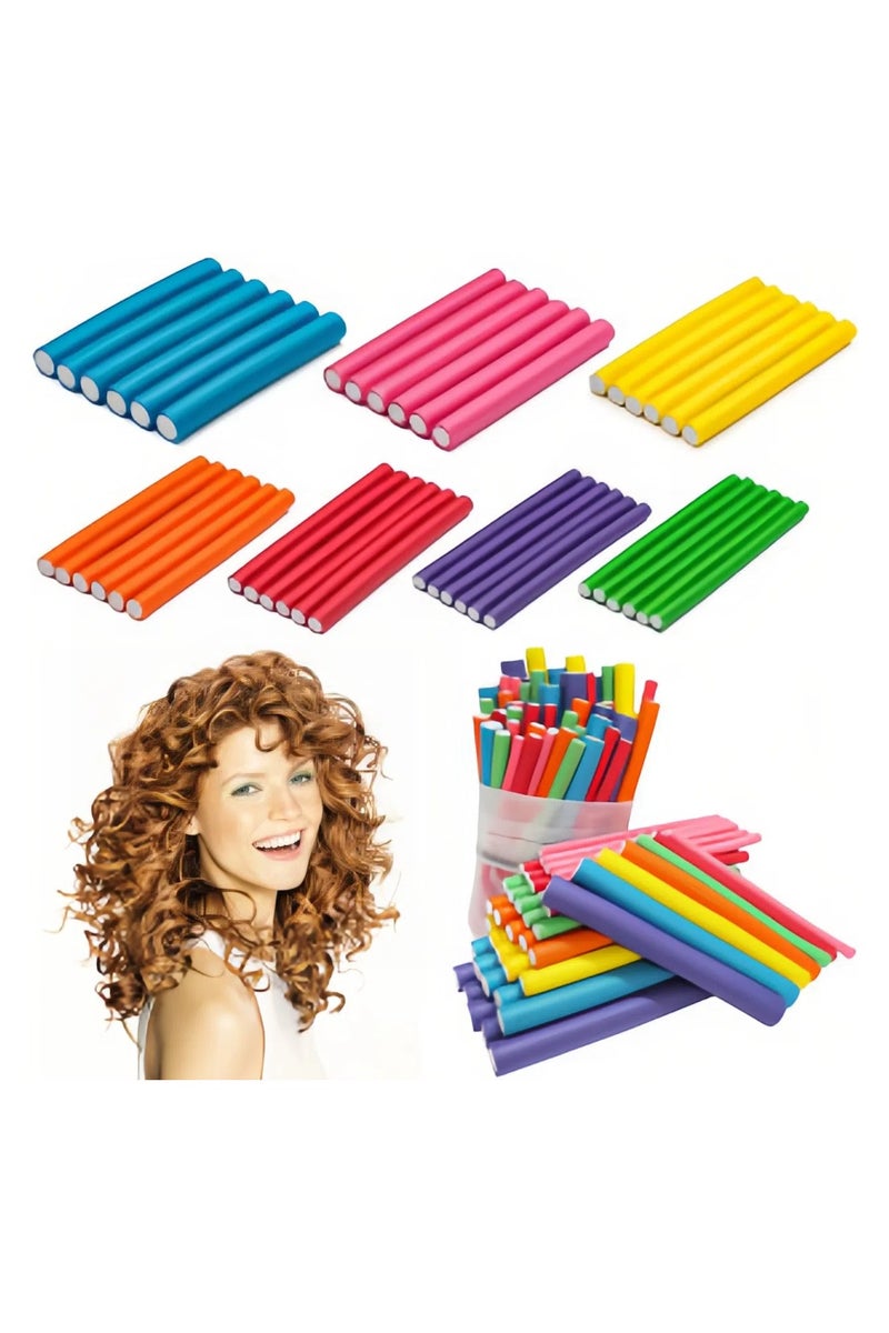 عام مجموعة مكوّنة من 42 عصا لفّ شعر إسفنجية، مصنوعة من قطن لؤلؤي، عصا لفّ شعر عالمية، عصا سحرية للتمويج. - Image 1