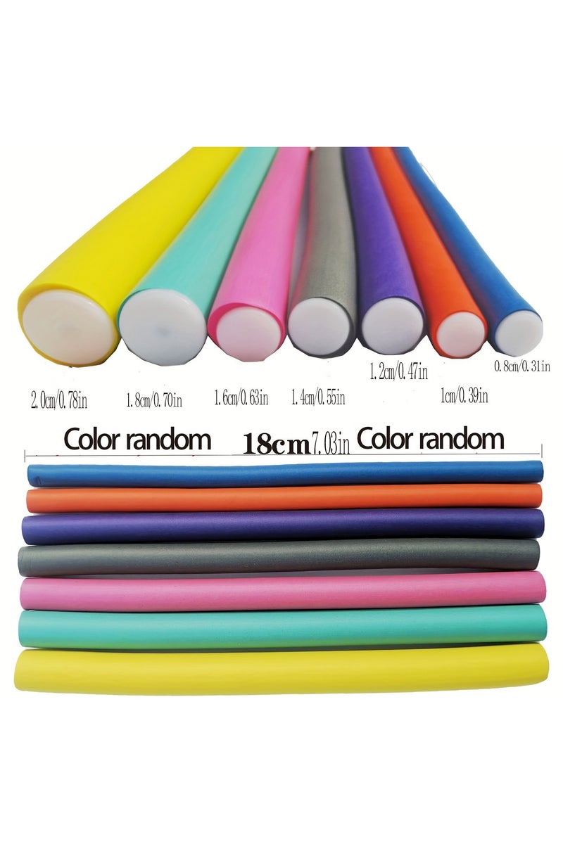 عام مجموعة مكوّنة من 42 عصا لفّ شعر إسفنجية، مصنوعة من قطن لؤلؤي، عصا لفّ شعر عالمية، عصا سحرية للتمويج. - Image 4