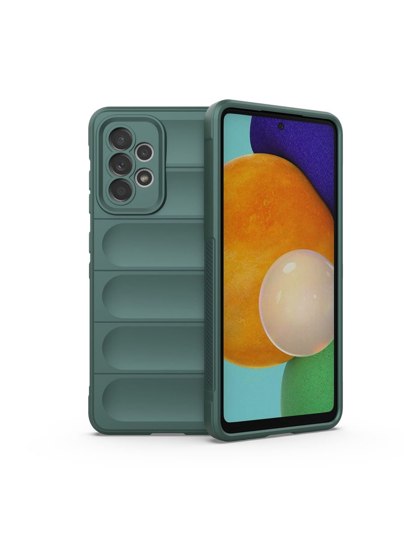 جراب موبايل ماجيك شيلد  سيليكون مضاد للصدمات وحمايه للكاميرا متوافق Samsung Galaxy A52 / A52S (اخضر غامق) - Image 1