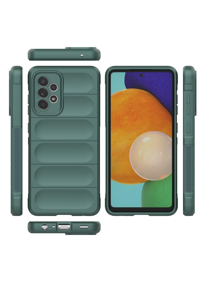 جراب موبايل ماجيك شيلد  سيليكون مضاد للصدمات وحمايه للكاميرا متوافق Samsung Galaxy A52 / A52S (اخضر غامق) - Image 2