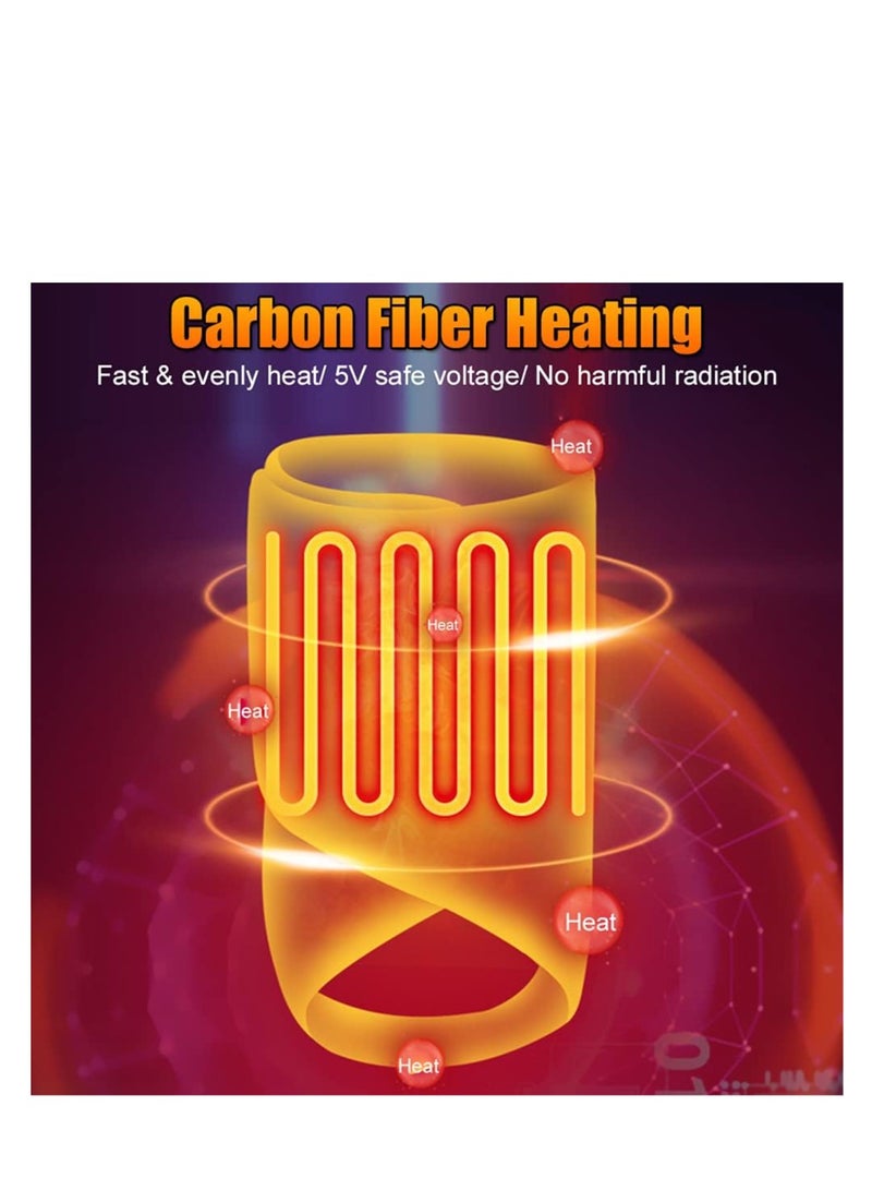 KASTWAVE Electric Heated Ankle Wrap, Therapy Heat USB Ankle Warmer Foot Wrap with 3 Temperature Settings for Ankle Sprain, Achilles Tendonitis, Pain Relief, One Size for Left  Right Foot - Image 4