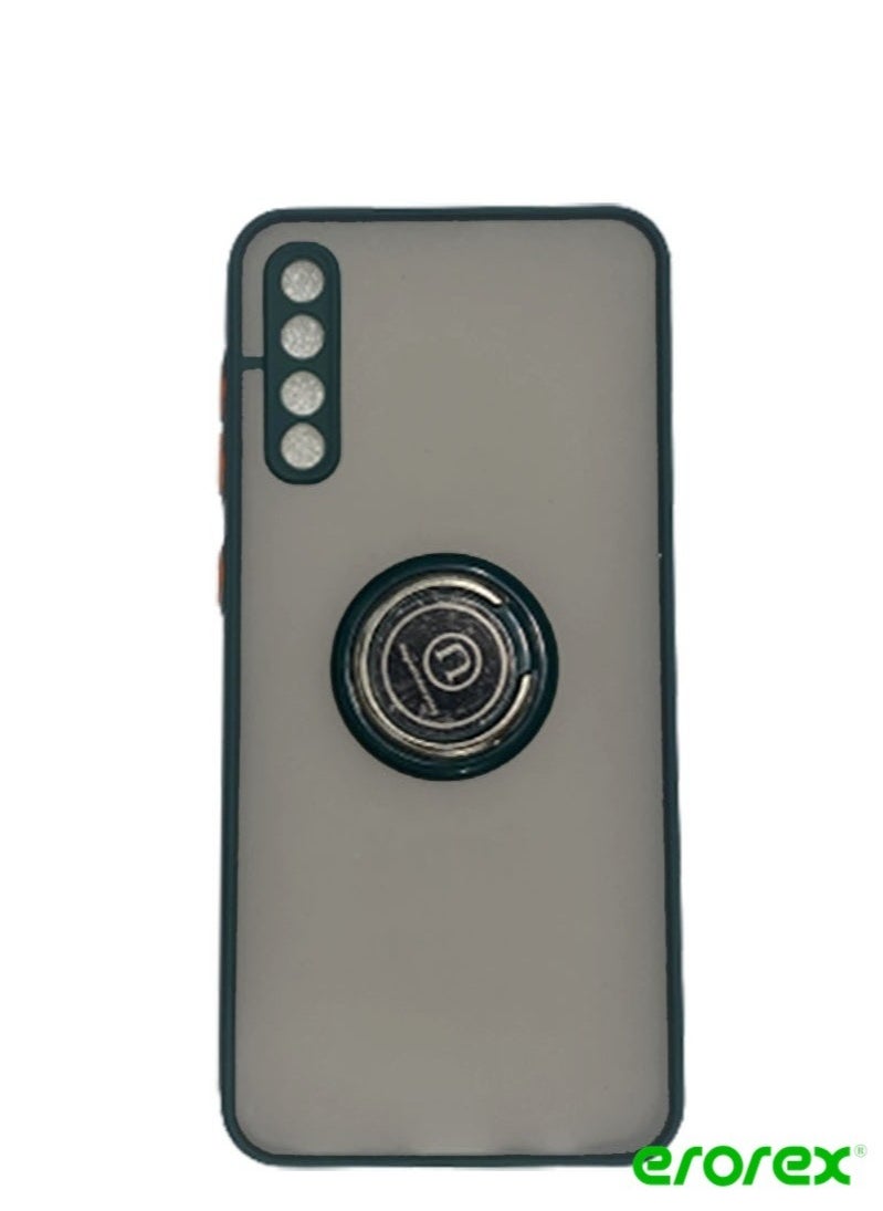 erorex Protective Case Cover For Samsung A30S With Magnetic Ring Holder Green  - Image 1