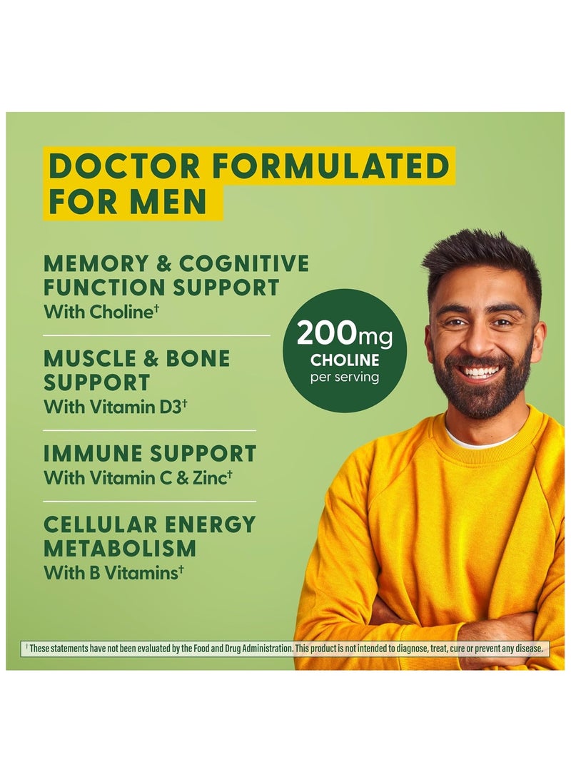 MegaFood - MegaFood Men's Advanced Multivitamin Support energy Metabolism,immune,and,brain health,22 nutrients including choline,Dietary supplement 120 tablets 60 servings - Image 1