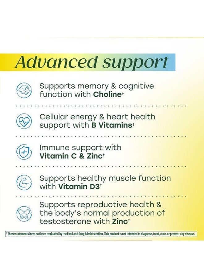 MegaFood Advanced Multivitamin for Men, Doctor Formulated, 120 Tablets,Immune Support, Cellular Energy, Heart & Brain Health, Choline, Methylfolate, Vitamin C, D3, Zinc, Vegetarian, 60 Servings - Image 5