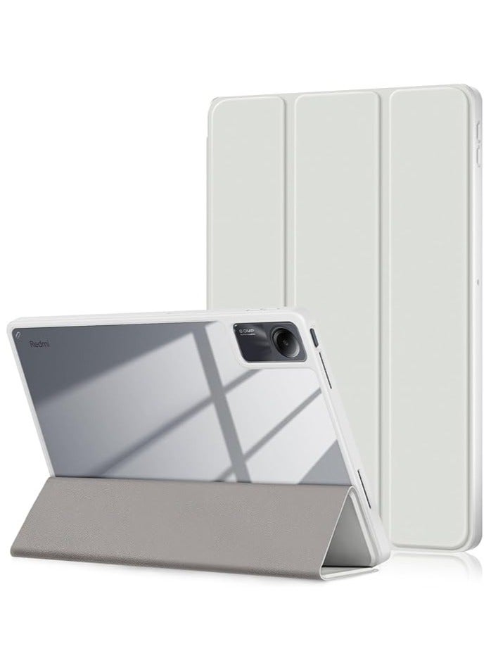 غطاء لجهاز Xiaomi Redmi Pad SE مقاس 11 بوصة 2023، حماية رفيعة من الصدمات، غطاء ثلاثي الطيات مع خلفية صلبة شفافة وحامل قلم، غطاء ذكي مع وظيفة الاستيقاظ/النوم التلقائي. - Image 1