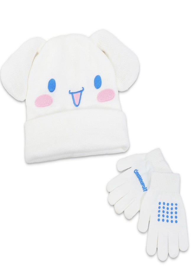 SANRIO Cinnamoroll Hat and Mittens Set Winter Gear Bundle with Cinnamoroll Beanie, Gloves, Stickers, More | Cinnamoroll Gifts for Girls, Kids - Image 2